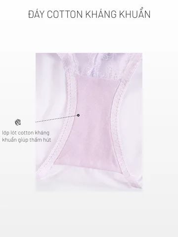  Bra Set Áo ngực, quần lót nữ ren iBasic không gọng mút mỏng họa tiết ren logo - BRAW181A, PANW210 