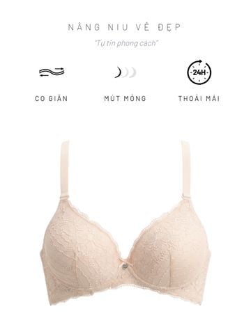  Áo ngực iBasic big size không gọng mút mỏng họa tiết ren logo - BRAW109_BS 