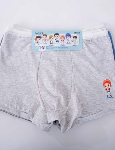  Pack 7 Combo quần lót bé trai iBasic cotton USA kháng khuẩn phom boxer in hình - PANB030 