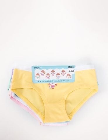  Hộp 7 quần lót bé gái iBasic cotton USA kháng khuẩn hipster - PANG005-1 