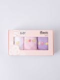  Hộp 3 quần lót bé gái iBasic cotton USA kháng khuẩn boyshort hoạ tiết - PANG020 