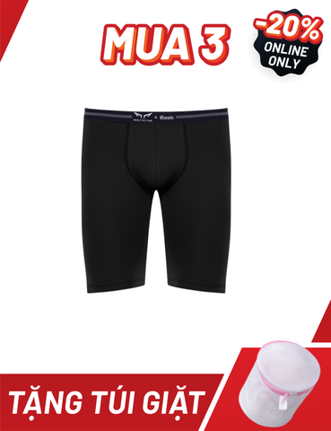  Quần lót nam thể thao Wolf Active x iBasic airy thoáng khí phom boxer dài có túi - PANM154 