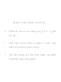  Quần lót nam iBasic trunk cotton USA kháng khuẩn - PANM166A 