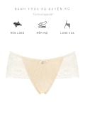  Bra Set Áo ngực, quần lót nữ ren cài trước có gọng mút vừa nâng ngực họa tiết ren logo iBasic BRAW183, PANW181 