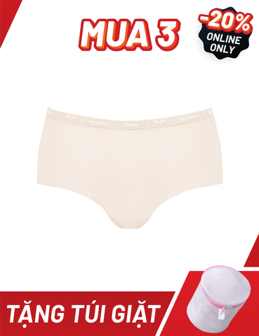  Quần lót nữ thể thao không đường may Wolf Active x iBasic lưng cao phom hipster free cut - PANW195 