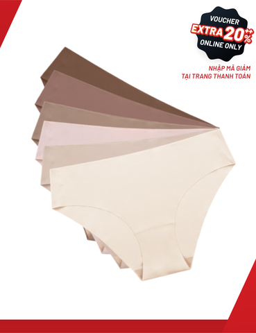  Combo 6 Quần lót nữ su lạnh iBasic không đường may phom bikini free cut - PANW204 