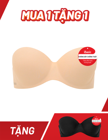  Áo ngực nữ cup ngang áo quây iBasic có gọng không dây kèm phụ kiện dây trong - PK069 