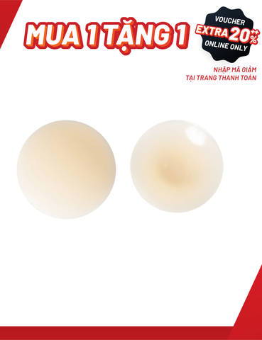  [MUA 1 TẶNG 1]  Hộp 1 cặp miếng dán ngực silicone nhiệt tự thân - PK107 