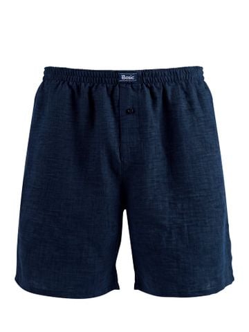  Quần mặc nhà iBasic nam short dài trên đầu gối lưng thun -  SHM012 