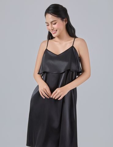  Đầm ngủ nữ iBasic lụa satin hai dây – SW082 