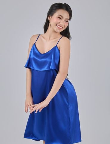  Đầm ngủ nữ iBasic lụa satin hai dây – SW082 