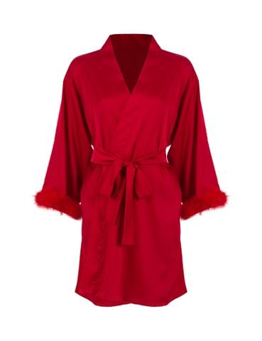  Kimono satin đỏ Season of love cho Valentine - SW085 