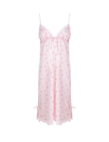  Đầm ngủ nữ lụa satin iBasic hai dây phối ren - SW087 