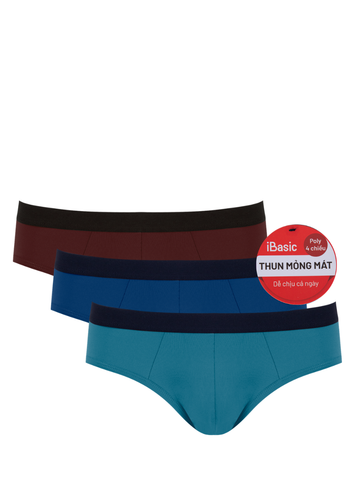  Combo 3 quần lót nam iBasic brief tam giác thun lạnh - PANM111 