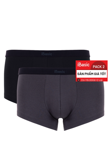  Pack 2 Quần lót nam iBasic logo ẩn phom trunk cotton USA kháng khuẩn PANM130-PA2 