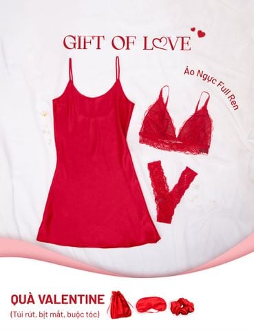  [GIFT OF LOVE] Set nội y ren sắc đỏ iBasic phiên bản giới hạn cho Valentine 
