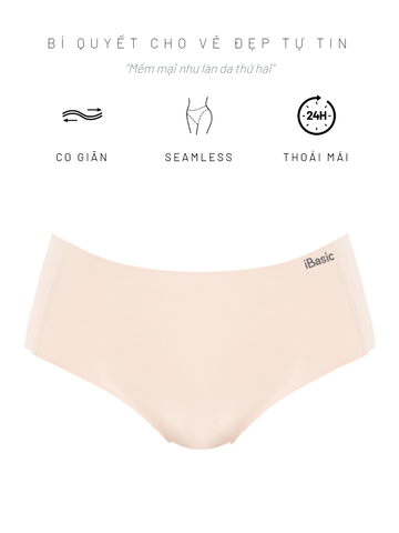  Pack 4 Quần lót nữ su không đường may iBasic lưng cao vừa không lộ viền free cut phom hipster - V029_PA4 