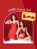  [GIÁ ĐỘC QUYỀN] GIFT OF LOVE Set nội y ren sắc đỏ iBasic phiên bản giới hạn cho Giáng Sinh 