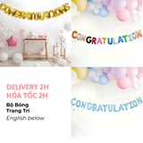 Bộ Bóng Chữ Congratulation 40cm CTDT85