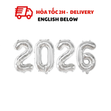 Bộ Bóng Số Bạc 2026 40cm Và 70cm CBHP82