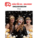 3 Bộ Mắt Kính Photo Props Mừng Tiệc Năm Mới - 3 Happy New Year Glasses Photo Props PTK28