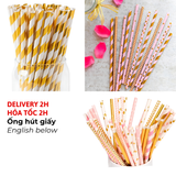 Ống Hút Giấy Nhiều Màu Cho Tiệc Sinh Nhật, Tiệc Thôi Nôi, Chia Tay Độc Thân, Tiệc Biển Hawaii Paper Straws CCH113