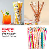 Ống Hút Giấy 19cm Nhiều Màu CCH112