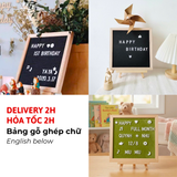 Bảng Gỗ Ghép Chữ Trang Trí, Tiệc Tùng, Sinh Nhật - Wooden Letter Board For Decoration, Birthday Party TBGT60