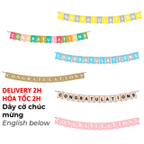Dây Cờ CONGRATULATIONS Bunting Banner TBGT62