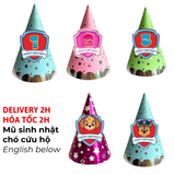 Nón Sinh Nhật Chủ Đề Paw Patrol Themed Birthday Hat CCH73
