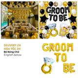 Bộ Bóng Chữ Groom To Be Màu Vàng 40cm CTDT87