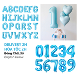 Bộ Bóng Chữ Cái Xanh Pastel 40cm BSO69