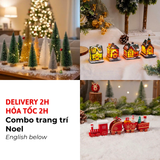 Cây Thông Mini Để Bàn Nhiều Màu, Nhà Đèn Led Giáng Sinh - Chirstmas Pine Tree for Christmas BBNE55