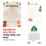 Thiệp Gửi Ông Già Noel, Danh Sách Điều Ước Giáng Sinh Nhiều Mẫu - Letter to Santa Christmas Wish List BBNE92