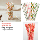 Ống hút giấy nhiều mẫu Tropical Straws TCD25
