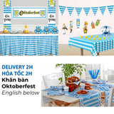 Khăn Trải Bàn Tiệc Oktoberfest Nhiều Màu Plastic Table Cover OTBF09