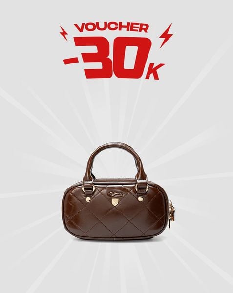  Túi Xách Nhỏ Bowling Top Handle Phối Khoá Trang Trí 