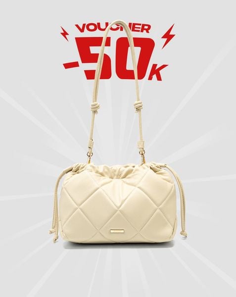  Túi Xách Nhỏ Rút May Chỉ Hoạ Tiết Quả Trám 