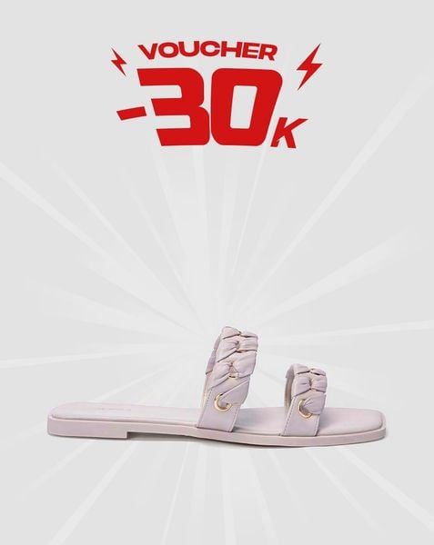  Dép bệt đan khoen trang trí 