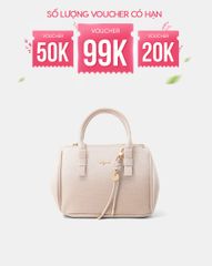 Túi Xách Nhỏ Tay Cầm Nơ Phối Charm