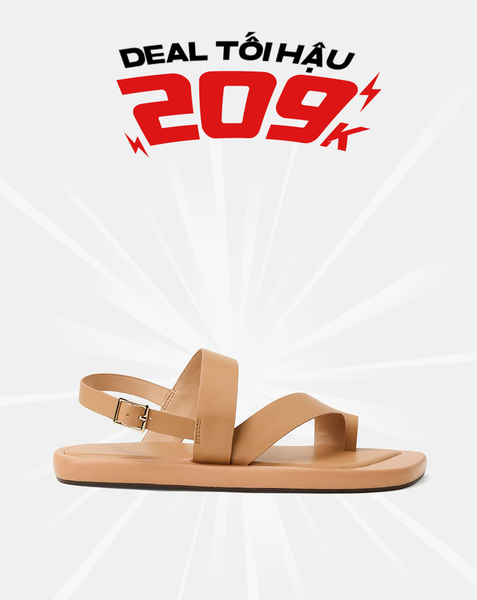  Giày Sandal Đế Bệt Quai Xỏ Ngón Cách Điệu 