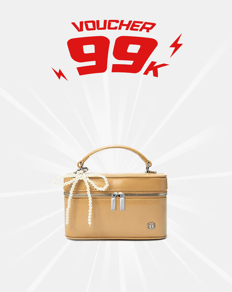  Túi Xách Nhỏ Vanity Bag Phối Charm Nơ 