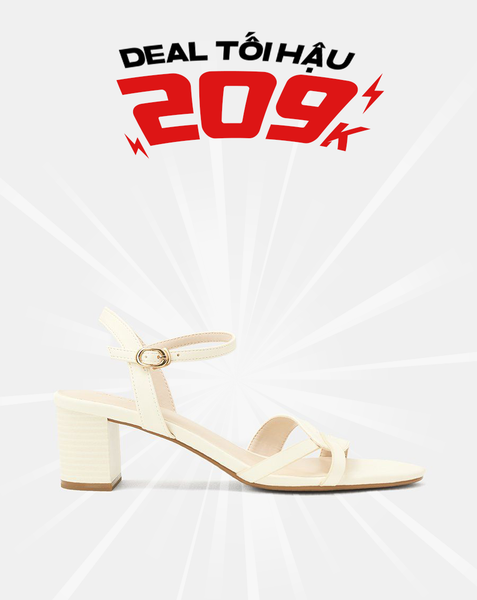  Giày Sandal Gót Vuông 