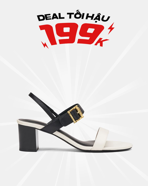  Giày Sandal 2 Quai Ngang Khoá Trang Trí 
