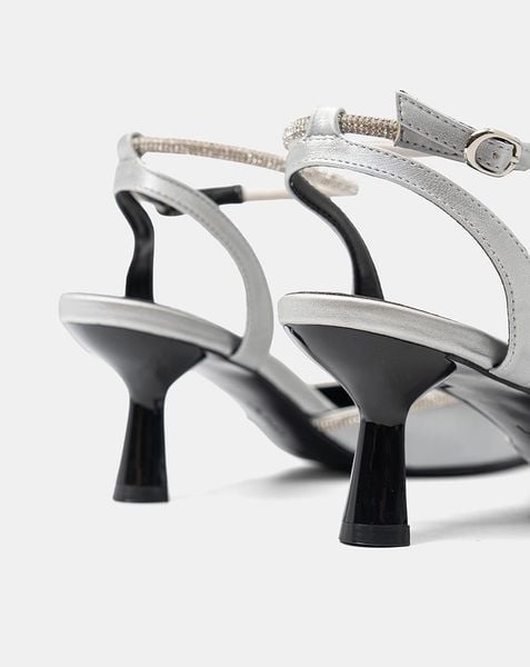  Giày Cao Gót Phối Dây Đá Nhỏ 