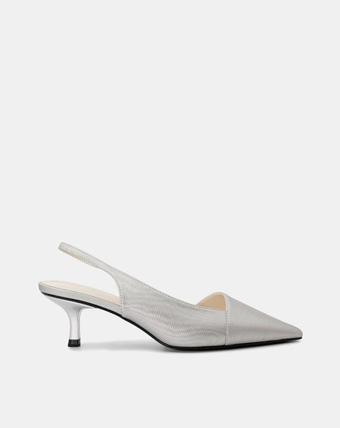 Giày Cao Gót Slingback Kitten Heel Mũi Nhọn