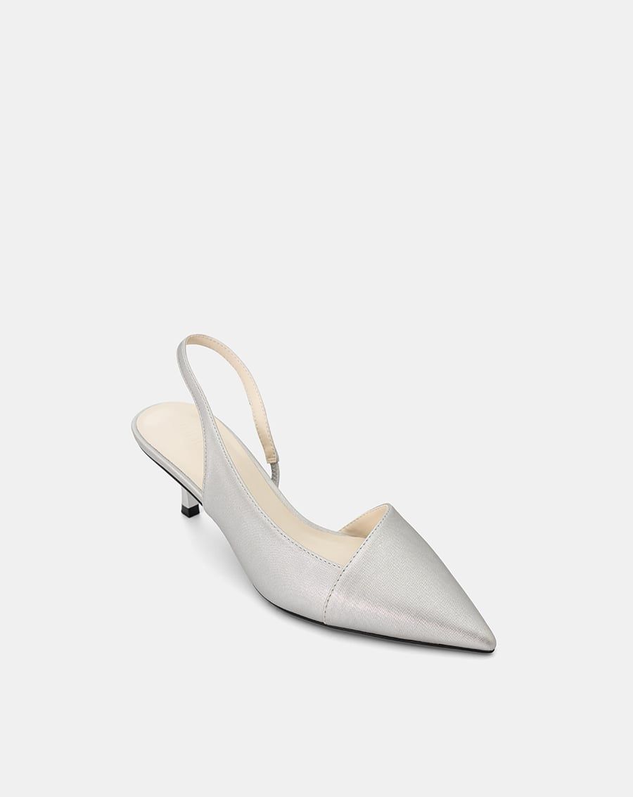 Giày Cao Gót Slingback Kitten Heel Mũi Nhọn 