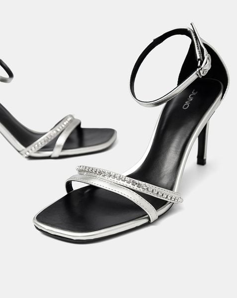  Giày Sandal Sandal Cao Gót Quai Đính Đá 