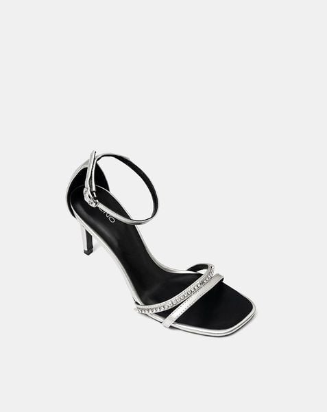  Giày Sandal Sandal Cao Gót Quai Đính Đá 