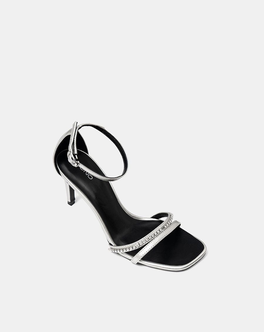  Giày Sandal Cao Gót Quai Đính Đá 